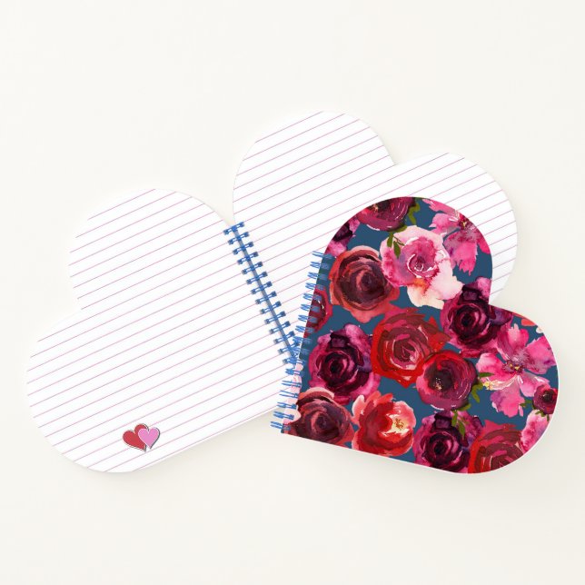 Cuaderno de Corazón para Rosas románticos (Interior)