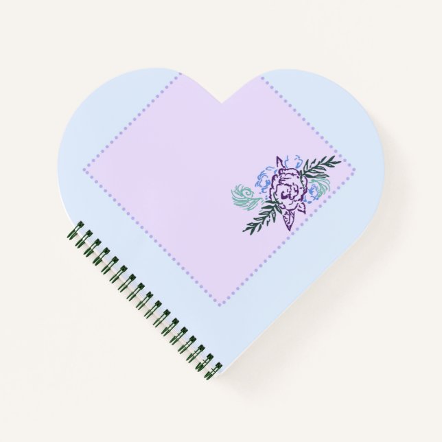 Cuaderno de Corazón Rosa Acuático (Anverso)