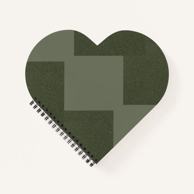Cuaderno de Corazón Verde Musgo (Anverso)