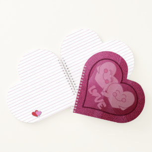 Cuaderno de Corazones de Amor Feliz