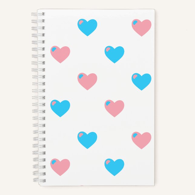 Cuaderno de Corazones Orgullo Trans (Anverso)