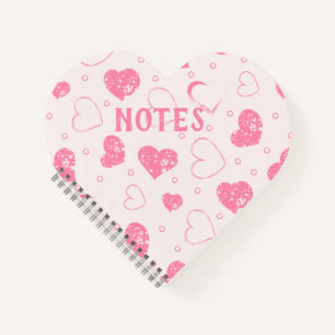 Cuaderno de Corazones Rosados Bonitos