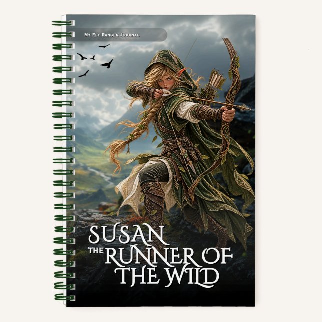 Cuaderno de Corredor Elfo de Fantasía (Anverso)