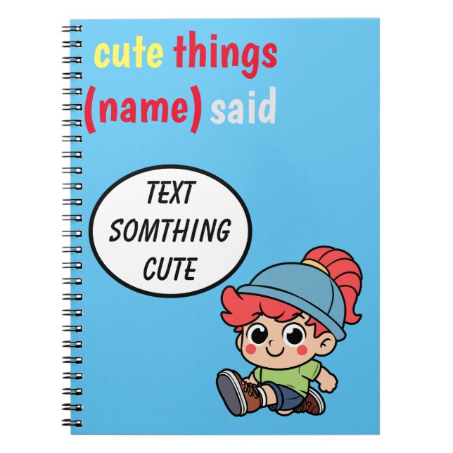 Cuaderno de Cosas Divertidas que Dice Mi Hijo (Frente)