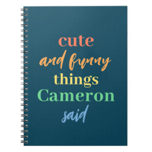 Cuaderno de Cosas que Mi Hijo Dijo con Nombre Pers