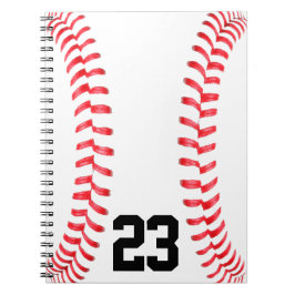 Cuaderno de Costuras de Béisbol y Número de Jersey