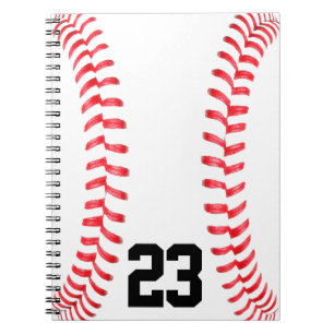 Cuaderno de Costuras de Béisbol y Número de Jersey