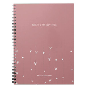 Cuaderno de Cotas de Corazones Flotantes Blancos A