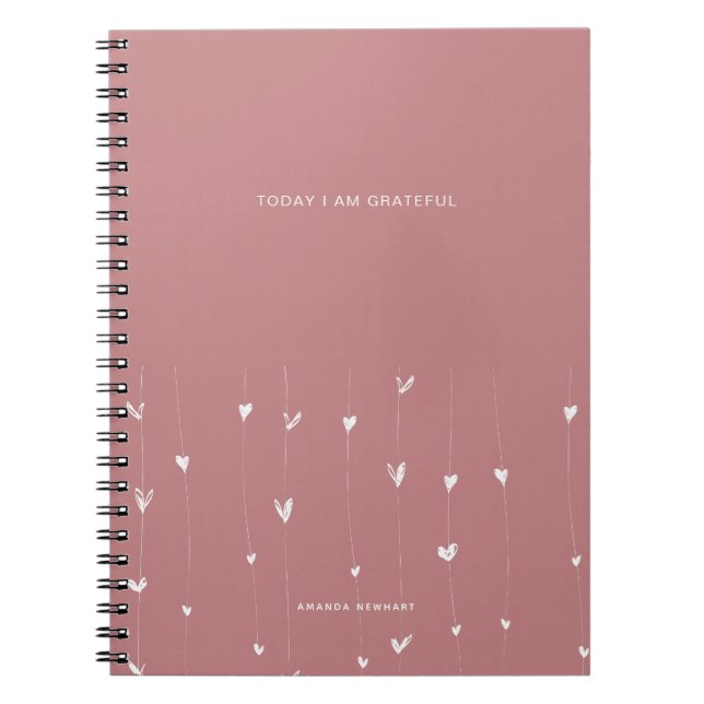 Cuaderno de Cotas de Corazones Flotantes Blancos A (Frente)