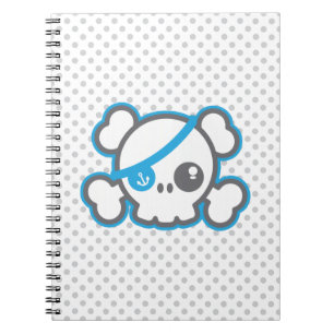 Cuaderno de cráneo de pirata Kawaii