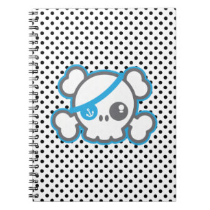 Cuaderno de cráneo de pirata Kawaii