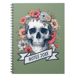Cuaderno de cráneo divertido