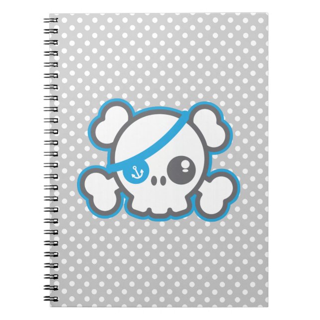 Cuaderno de cráneo pirata de Kawaii (Frente)