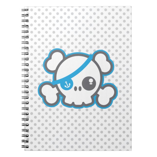 Cuaderno de cráneo pirata de Kawaii (Frente)