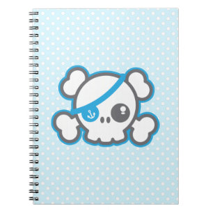 Cuaderno de cráneo pirata de Kawaii