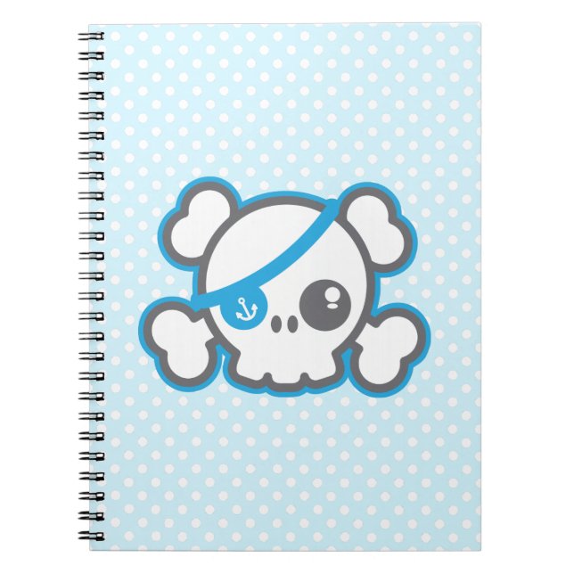 Cuaderno de cráneo pirata de Kawaii (Frente)