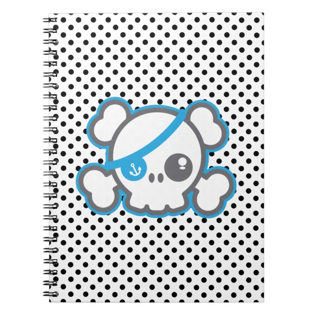 Cuaderno de cráneo pirata de Kawaii (Frente)