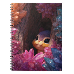 Cuaderno de cristal de arco iris de ardilla capric