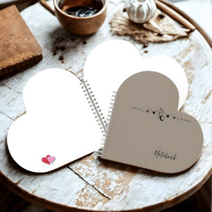 Cuaderno de cristal de luna y estrellas minimalist