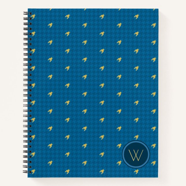 Cuaderno de cuadros con acento dorado (Anverso)