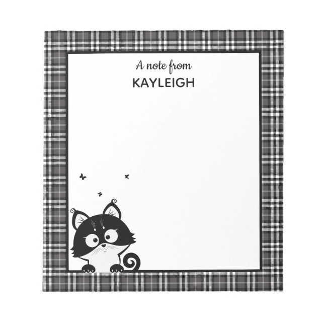 Cuaderno de cuadros con mapache lindo (Frente)