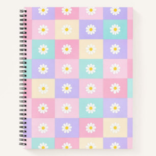 Cuaderno de Cuadros Pastel de Margaritas