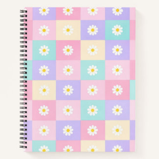 Cuaderno de Cuadros Pastel de Margaritas