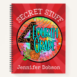 Cuaderno de cuarto grado de vuelta a la escuela