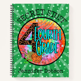 Cuaderno de cuarto grado de vuelta a la escuela