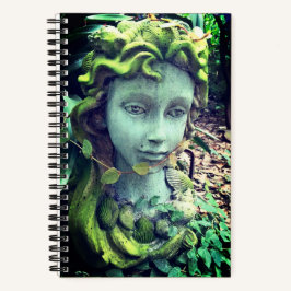 Cuaderno de cubierta dura de estatua de jardín