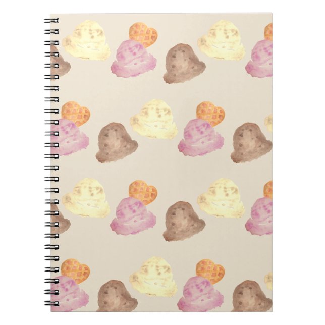 Cuaderno de Cucharadas de Helado con Acuarela Capr (Frente)