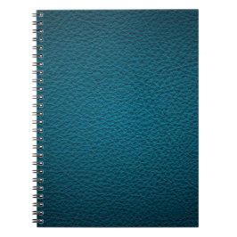 Cuaderno de cuero azul.