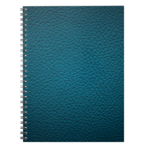 Cuaderno de cuero azul.