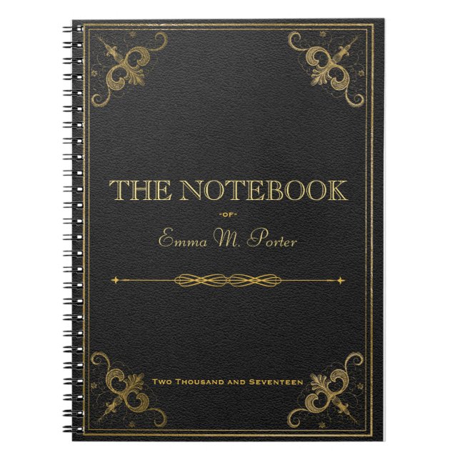 Cuaderno de cuero de la escuela del libro del (Frente)