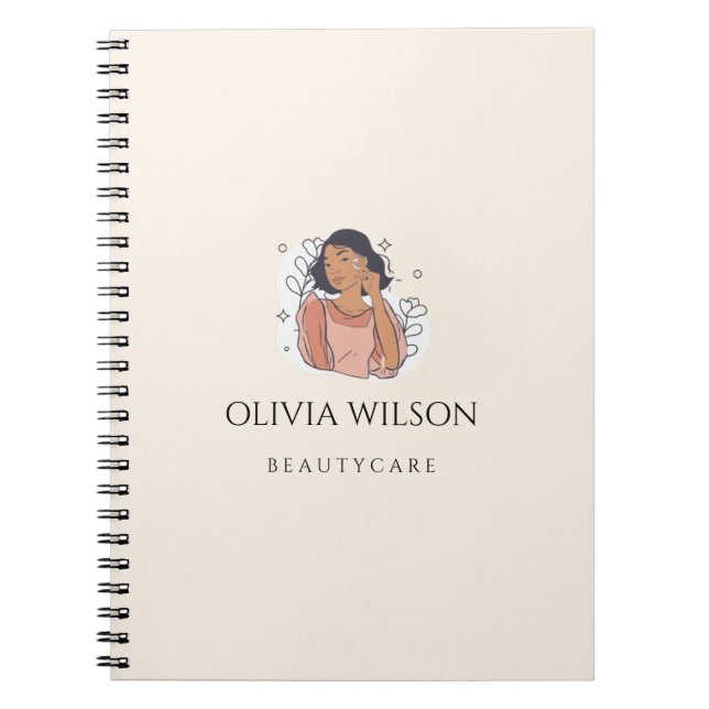 Cuaderno de cuidado de belleza minimalista (Frente)