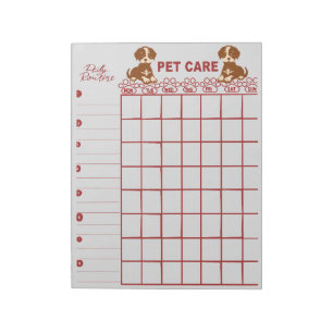 Cuaderno de cuidado de mascotas semanal