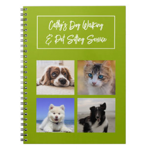 Cuaderno de cuidador de paseador de perros que cui
