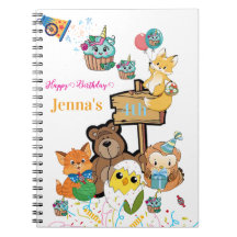 Cuaderno de cumpleaños Fox Teddy Bear Chick