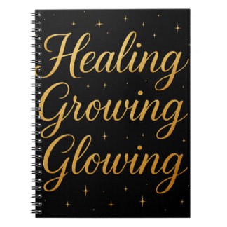 Cuaderno De Curación, Crecimiento Y Brillante