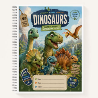Cuaderno de Cute Dinosaur | Cubierta Premium para