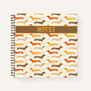 Cuaderno de Dachshunds y Lunares