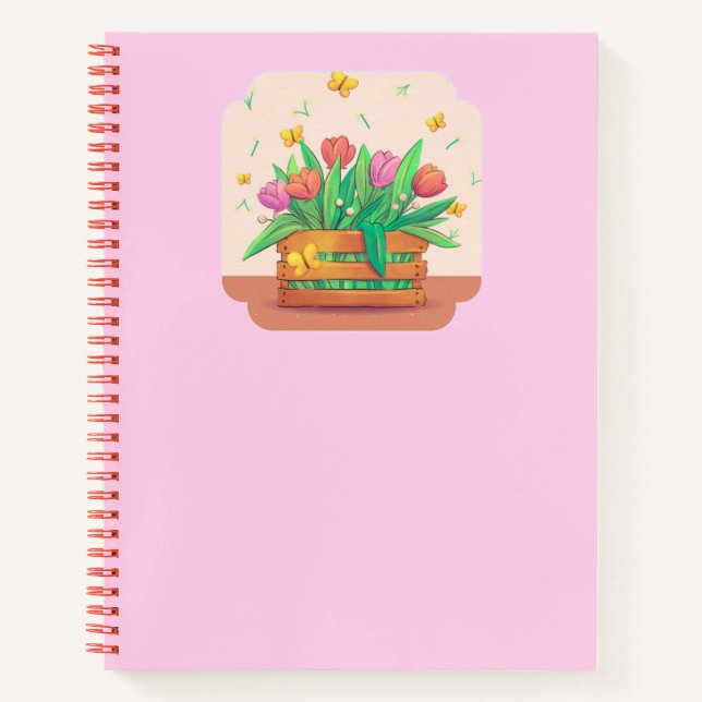 Cuaderno 💛 de 🌸 de flor de corte 🌷 (Anverso)