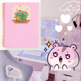 Cuaderno 💛 de 🌸 de flor de corte 🌷