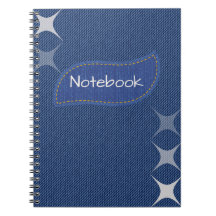 Cuaderno de Denim Azul Cosido Cuaderno en Espiral