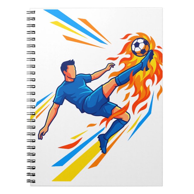 Cuaderno de deportes patada de bicicleta de fútbol (Frente)