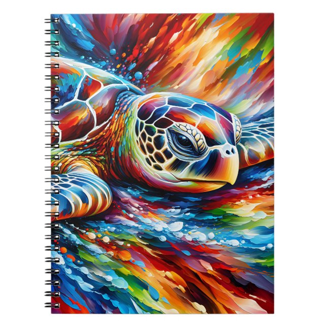 Cuaderno de deriva de tortuga marina arcoíris (Frente)
