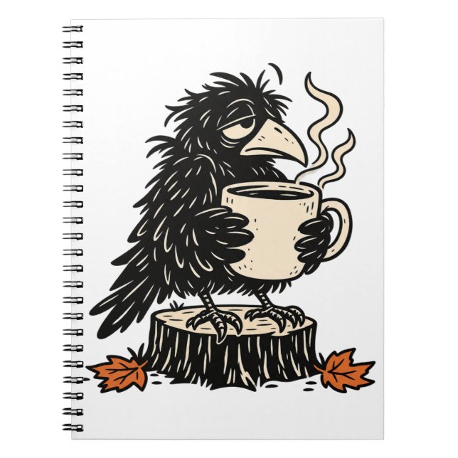 Cuaderno de Descanso para Café de Cuervo Dormilón (Frente)