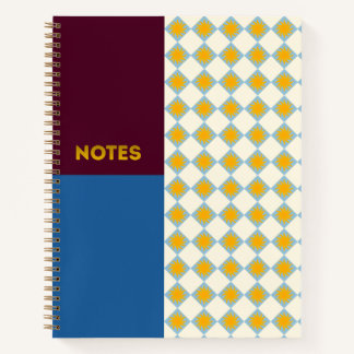 Cuaderno de diamantes Burgundy Navy Sunburst - M