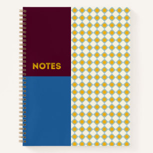 Cuaderno de diamantes Burgundy Navy Sunburst - S