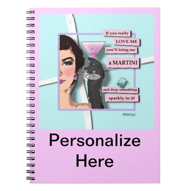 Cuaderno de Diamantes y Martinis (Frente)